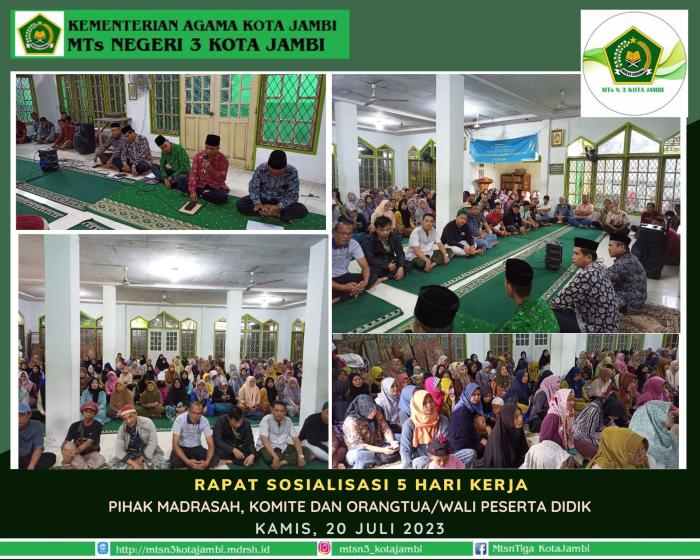 SOSIALISASI KEGIATAN PROGJA MADRASAH
