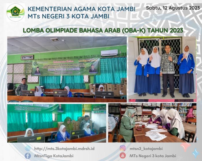  **OLIMPIADE BAHASA ARAB KAB/KOTA (OBA-6 TAHUN 2023)â€