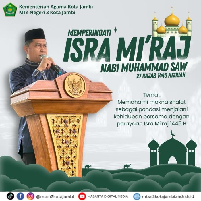 MOMEN ISRA MIKRAJ 1445 H, USTAZ EDI BERI PESAN MENOHOK KE PARA SISWA !