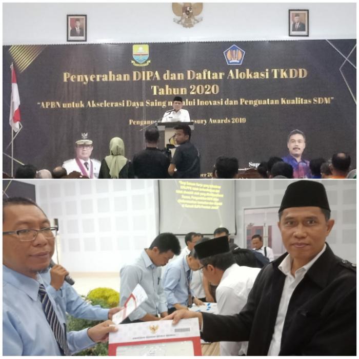 Kepala MTs Negeri 3 Kota Jambi Menerima DIPA Tahun 2020 