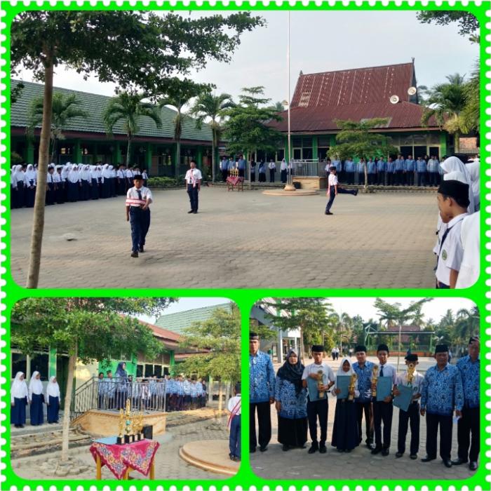 MTs Negeri 3 Kota Jambi Upacara Hari Disiplin Nasional sekaligus Penyerahan Piala Gebyar HUT Yadika 2020