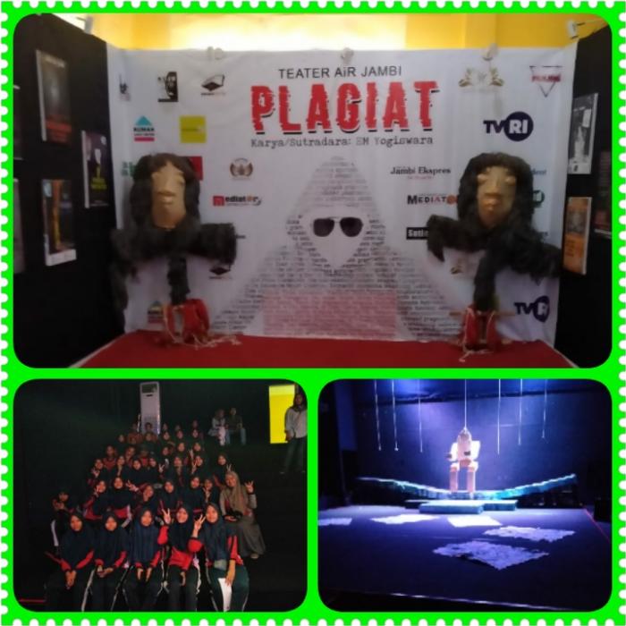 Siswa MTs Negeri 3 Kota Jambi nonton Teater Plagiat