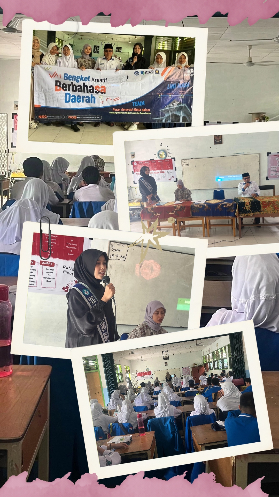 Dahsyat! Duta Bahasa Nasional Adakan Pendampingan Bengkel Kreatif Berbahasa Daerah di MTs N 3 Kota Jambi