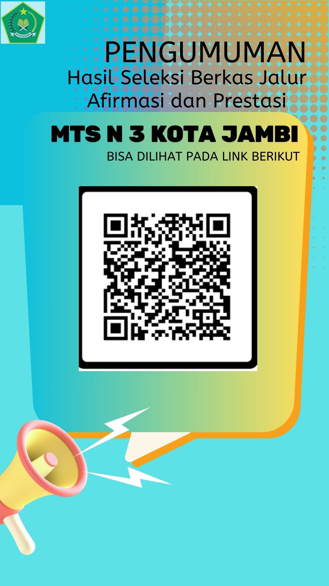 PENGUMUMAN KELULUSAN BERKAS SPMB JALUR AFIRMASI DAN PRESTASI