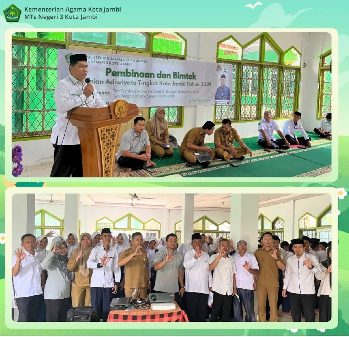 Menuju Sekolah Adiwiyata 2024, Begini Bimtek dan Pembinaan di MTs N 3 Kota Jambi!
